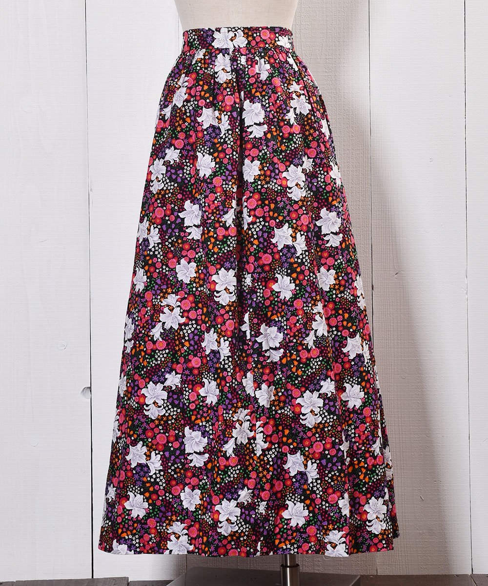 70年代 花柄 マキシ丈スカート - 古着のネット通販サイト 古着屋