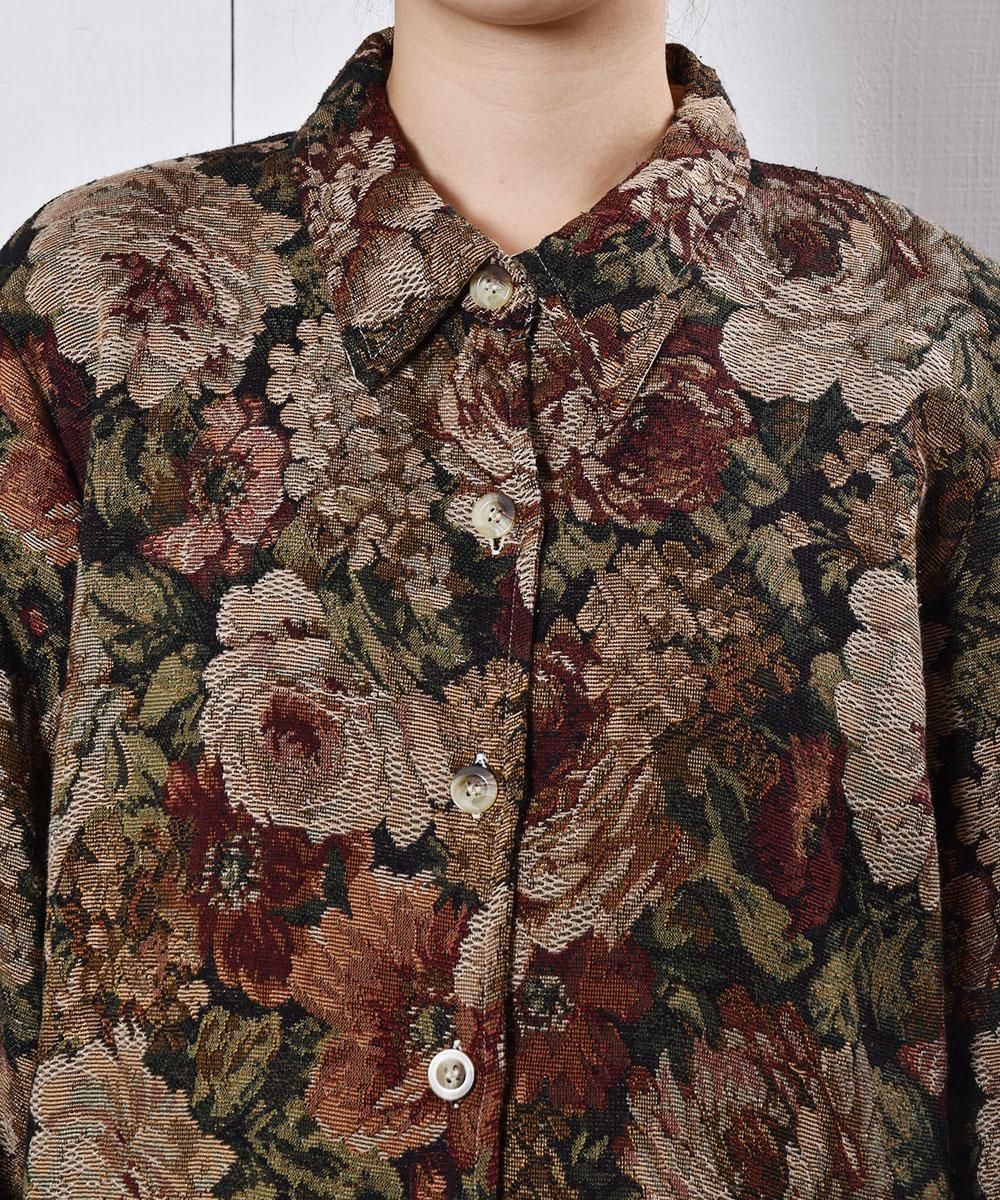 花柄 ゴブラン ジャケット｜Flower Pattern Gobelin Jacket - 古着の