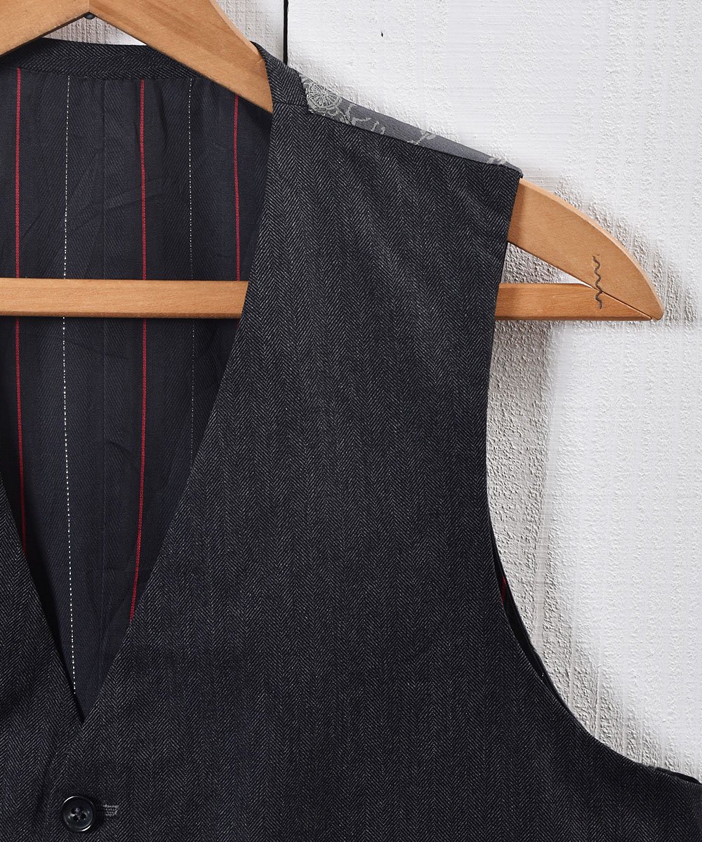 إܡ ĥ٥ 㥳륰졼Herringbone Suit Vest Charcoal Grayͥ