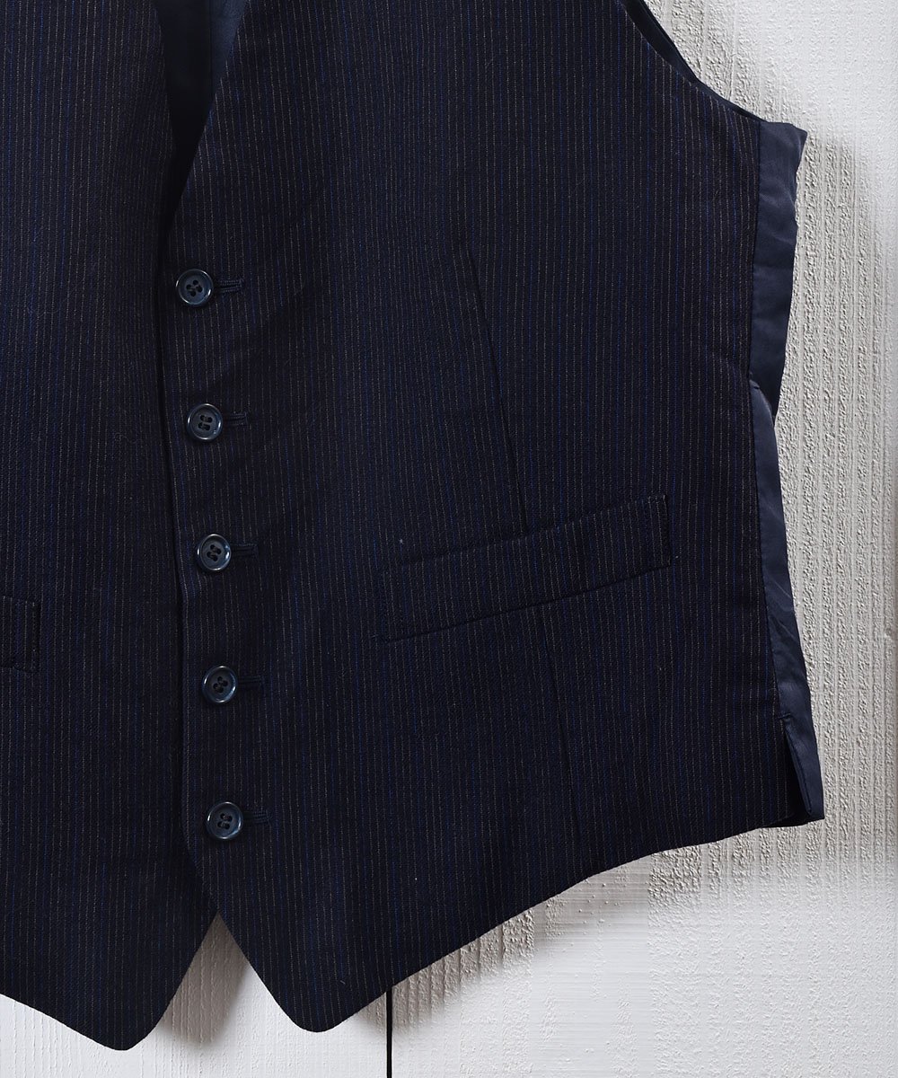 ȥ饤 ĥ٥ ͥӡ B Stripe Suit Vest Navyͥ