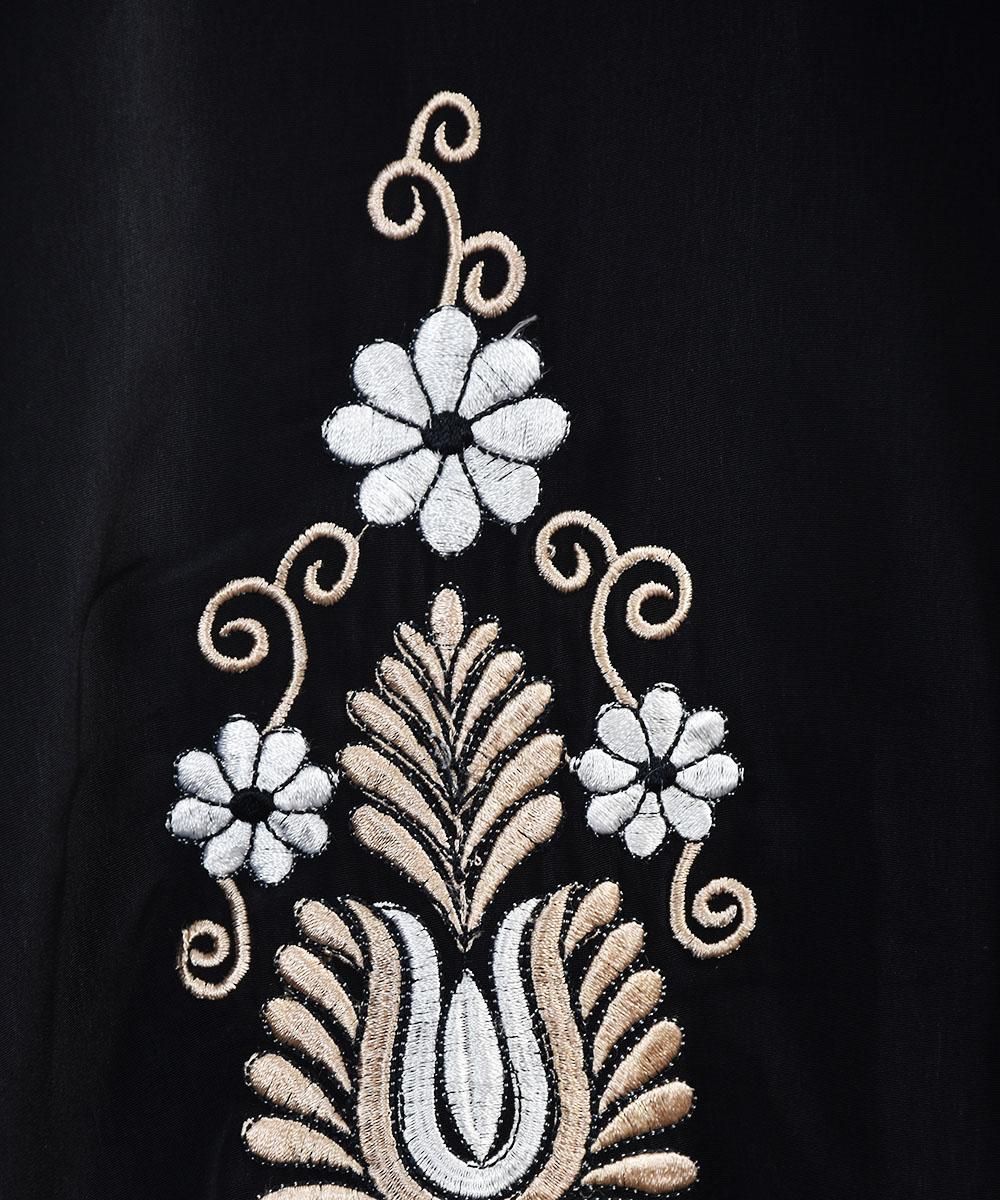 花 刺繍 シルク シャツ | Flower Embroidery Silk Shirt - 古着