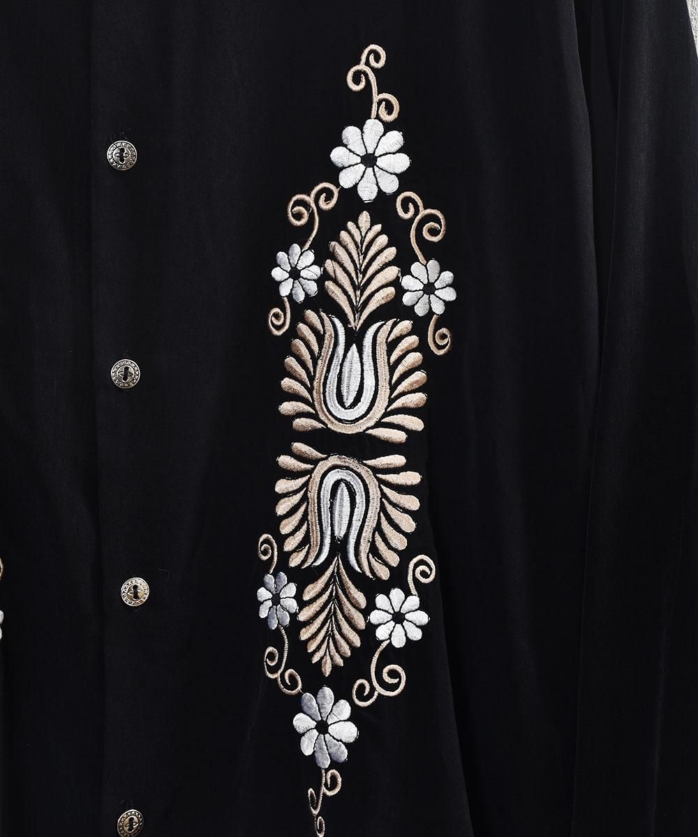 Vintage silk シャツ Sサイズ 花柄 Belle Cie レトロ 花柄プリント サテンシャツ レディース