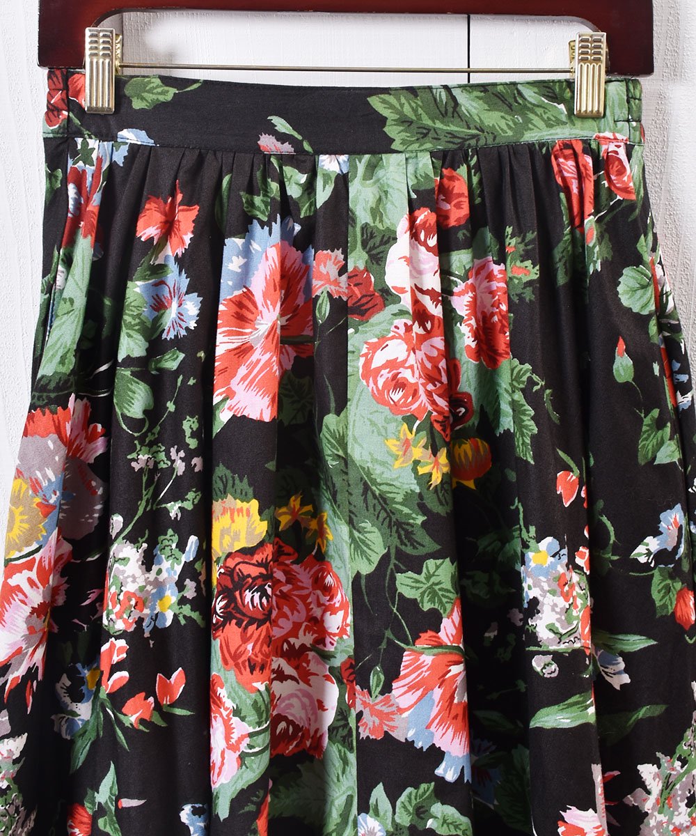 衼å  åȥ 㥶  ߥǥMade in Euro Flower Pattern Gather Skirt Midi lengthͥ