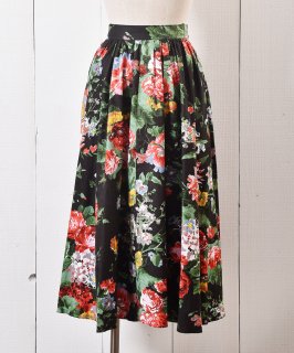 衼å  åȥ 㥶  ߥǥMade in Euro Flower Pattern Gather Skirt Midi length Υͥå 岰졼ץե롼 ࡼ