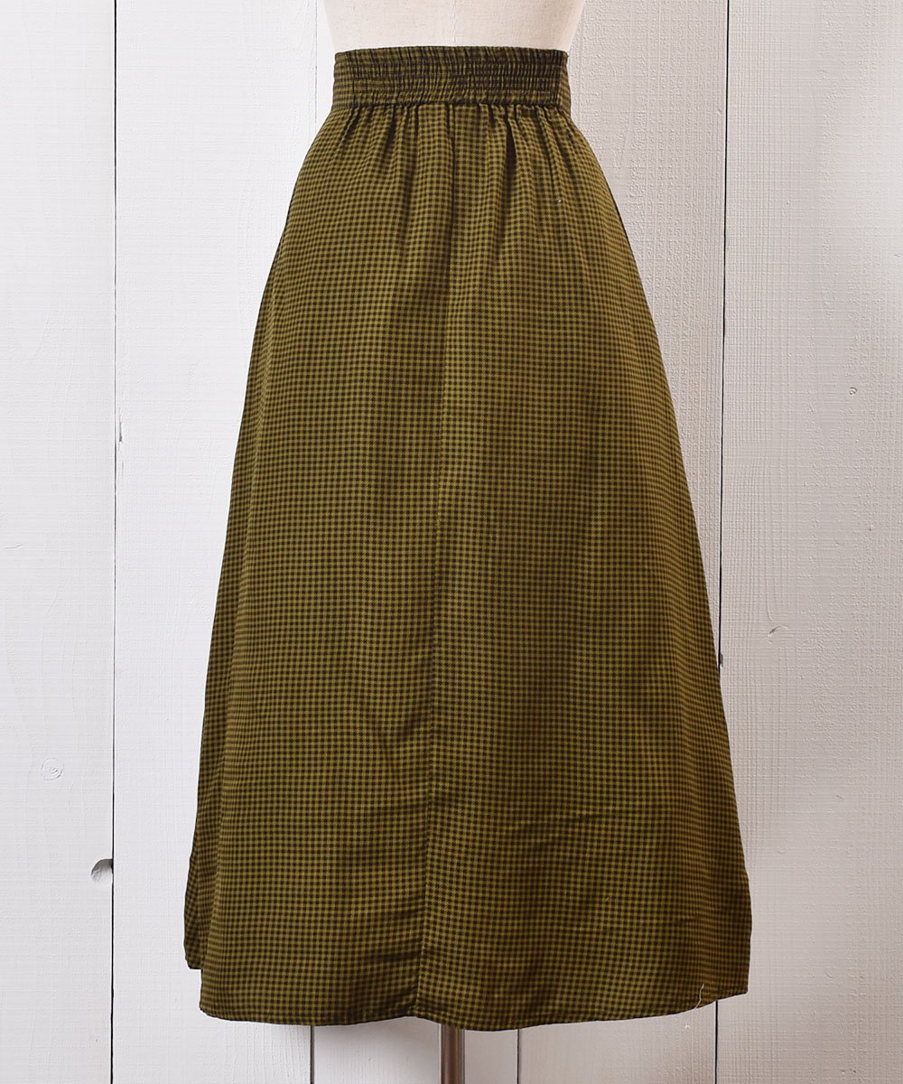 Ļʻ ɥܥ ե쥢  ߥHoundstooth Side Button Skirt Mimore lengthͥ