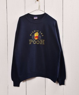  ȡǥˡ סɽ å ͥӡWinne the Pooh Embroidery Sweat  Navy Υͥå 岰졼ץե롼 ࡼ