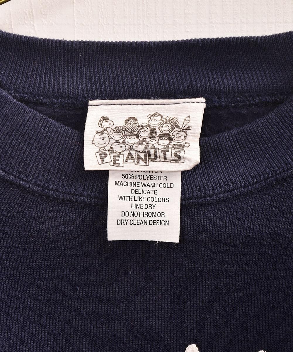 アメリカ製 スヌーピー スウェット ネイビー Made In Usa Peanut Snoopy Print Sweat Navy 古着のネット通販サイト 古着屋グレープフルーツムーン Grapefruitmoon Onlineshop ヴィンテージアイテム レトロファッション