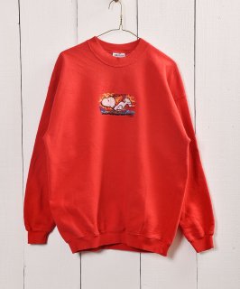 她̡ԡɽ å åɡSnoopy Embroidery Sweat Red Υͥå 岰졼ץե롼 ࡼ