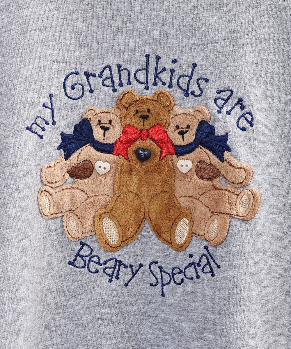 ƥǥ٥ ɽ å 졼 Teddy bear Embroidery Sweat Grayͥ