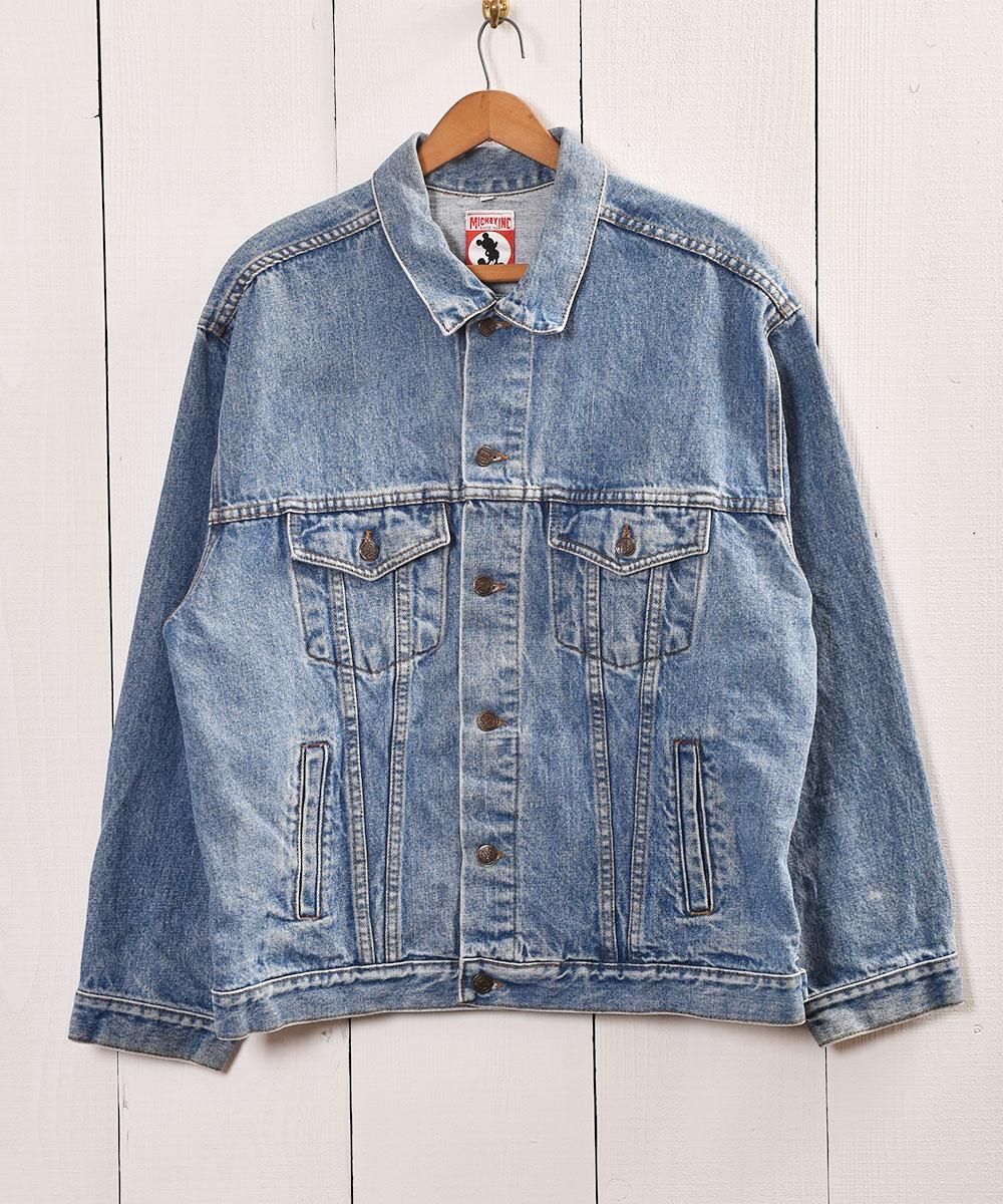 80年代 アメリカ製 ミッキーマウス デニム ジャケット 80 S Mickey Mouse Denim Jacket 古着のネット通販サイト 古着屋グレープフルーツムーン Grapefruitmoon Onlineshop ヴィンテージアイテム レトロファッション