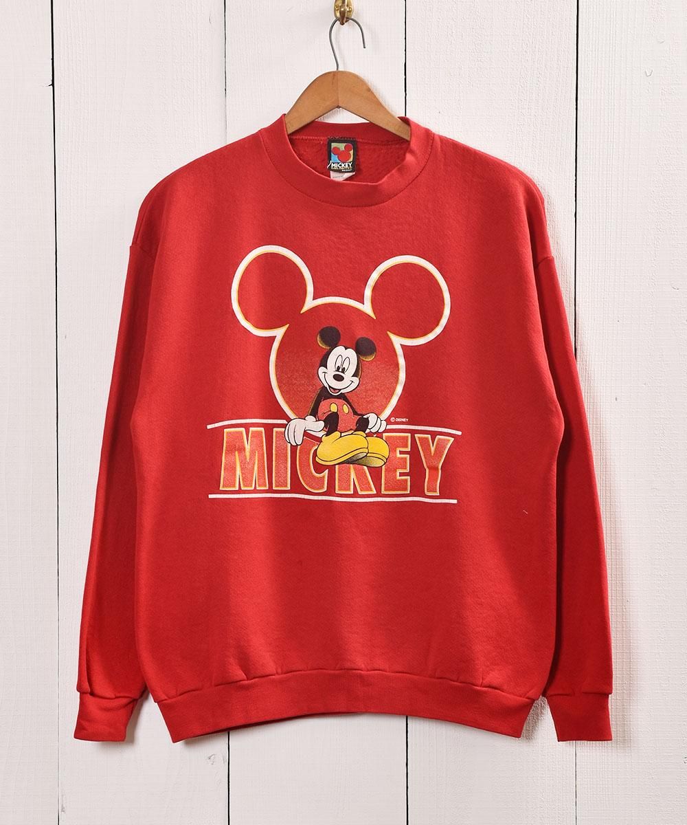 アメリカ製 ディズニー ミッキーマウスプリント スウェット Made In Usa Disney Print Sweat 古着のネット通販サイト 古着屋グレープフルーツムーン Grapefruitmoon Onlineshop ヴィンテージアイテム レトロファッション