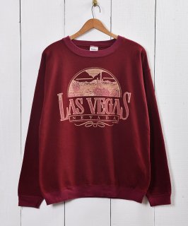 奢ꥫ֥饹٥ץץ åȡMade in USA Las Vegas Print Sweat  Υͥå 岰졼ץե롼 ࡼ