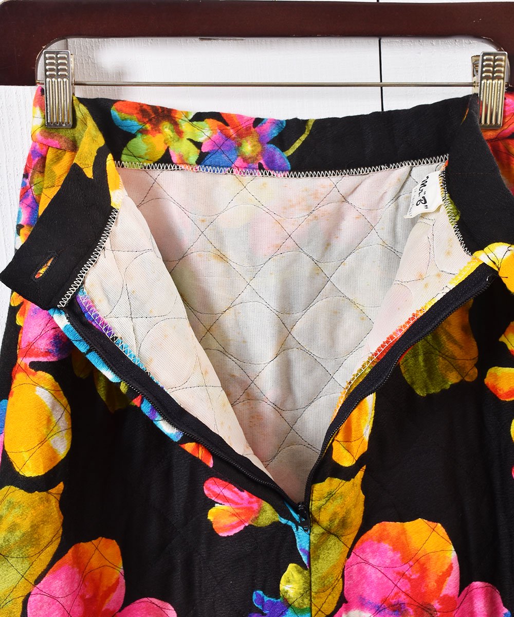 70ǯ  ƥ  ޥ70's Big Flower Pattern Skirt Maxi lengthͥ