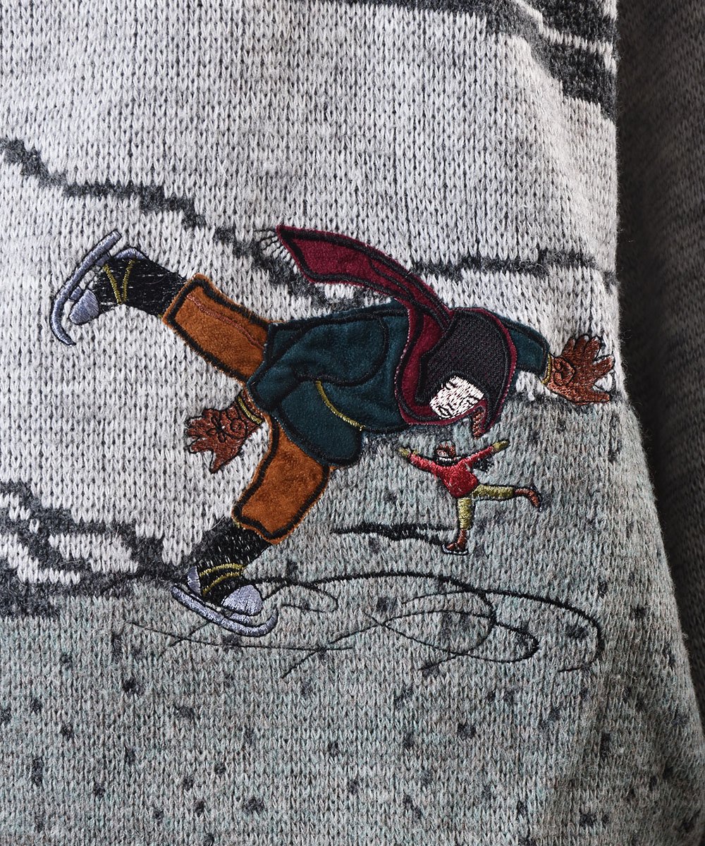 ꥢ  ѥå  졼áMade in Italy Skating Patch Sweater Grayͥ