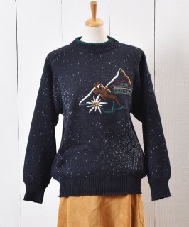 衼å ȥʥ  ɽ  ͥӡáMade in Europe Reindeer Embroidery Sweater Navy Υͥå 岰졼ץե롼 ࡼ