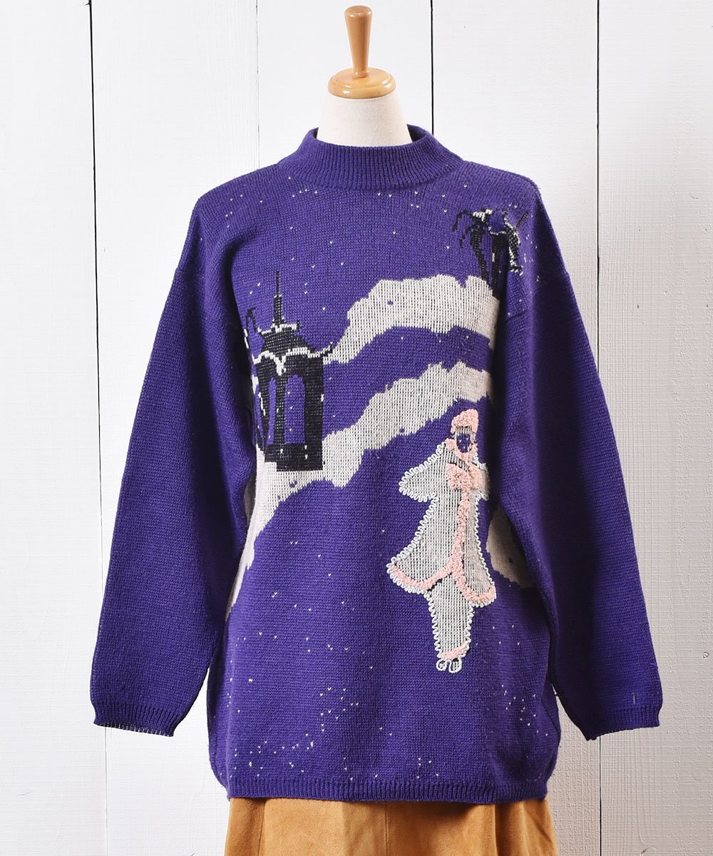  إ󥬡  ѥå Fairytale Girl Lame Patch Sweater  ͥå  岰졼ץե롼 ࡼ