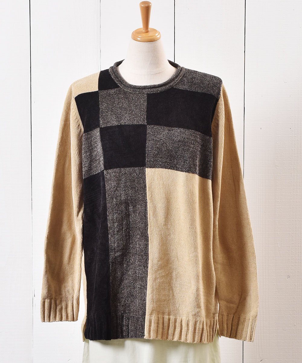  90ǯ ʻ ⡼ 90ǣ Lattice pattern Mole Sweater  ͥå  岰졼ץե롼 ࡼ