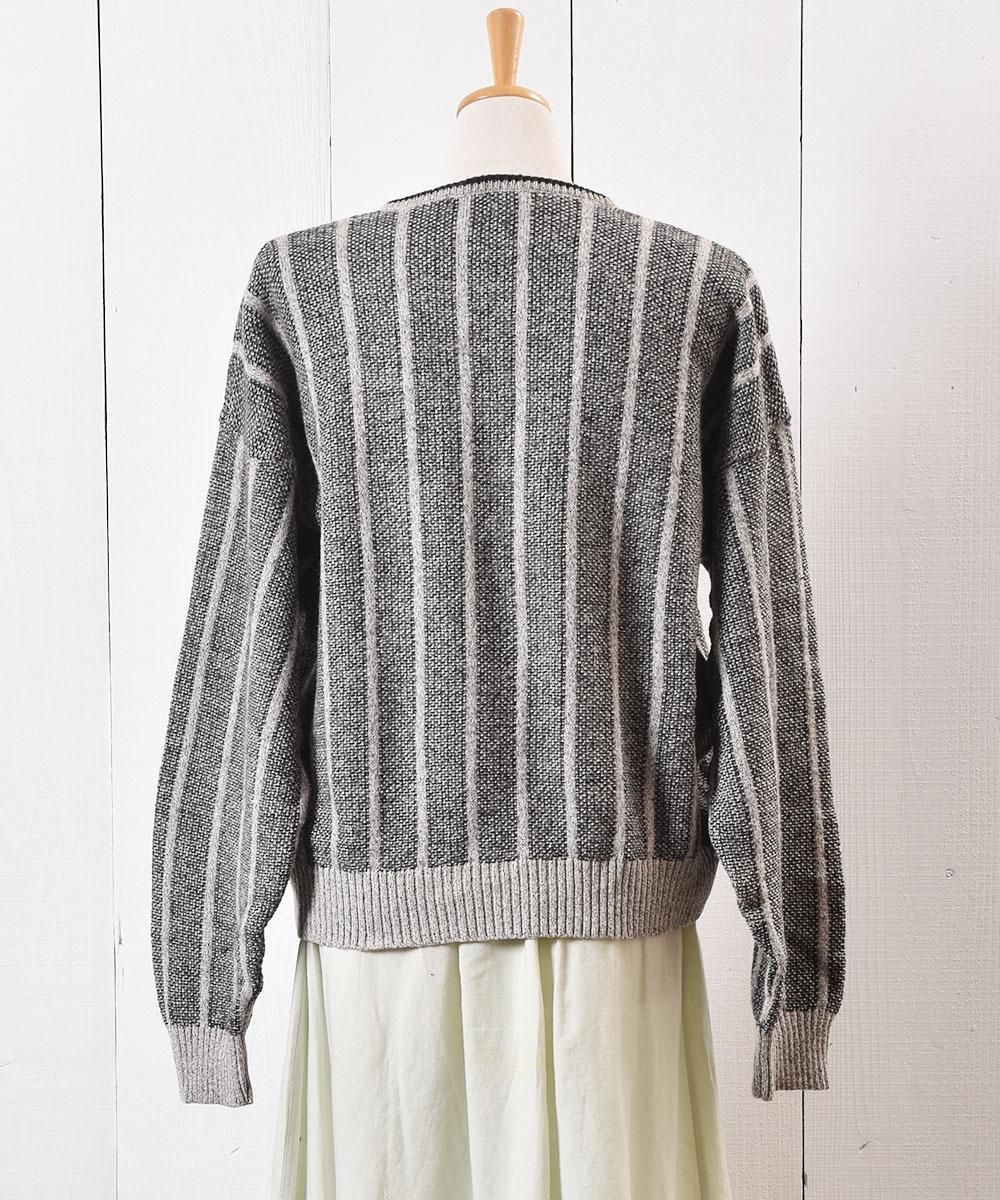 ꥢ ȥ饤 Vͥå  Made in Itary Stripe VNeck Sweater  ͥ