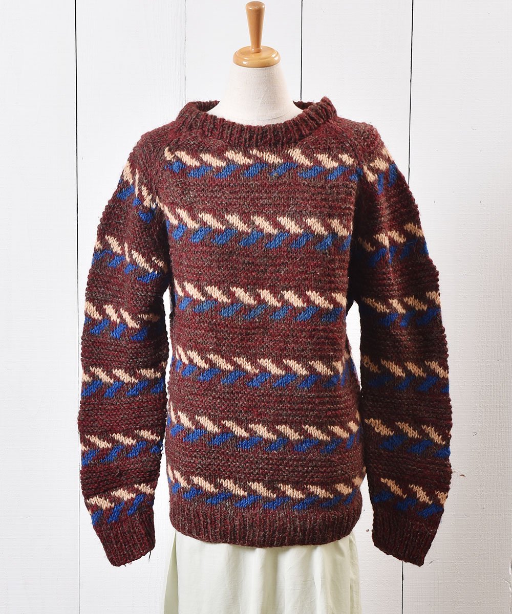  ܡ 㥬 ߥå  Border Jaquard Mix Knit Sweater  
  ͥå  岰졼ץե롼 ࡼ