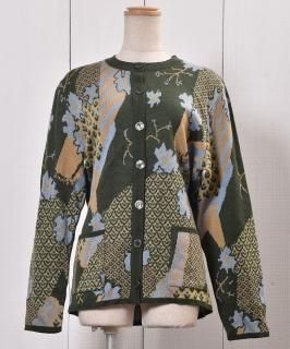  ˥å ǥ Knit Cardigan Abstract Pattern Υͥå 岰졼ץե롼 ࡼ