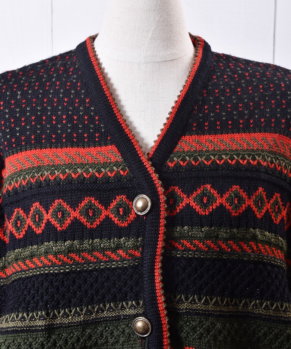 衼å 㥬 ˥å ǥ Made in Europe Jacquard Knit Cardiganͥ