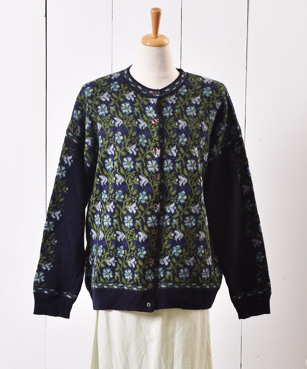   ˥å ǥ Knit Cardigan Flower Pattern  ͥå  岰졼ץե롼 ࡼ