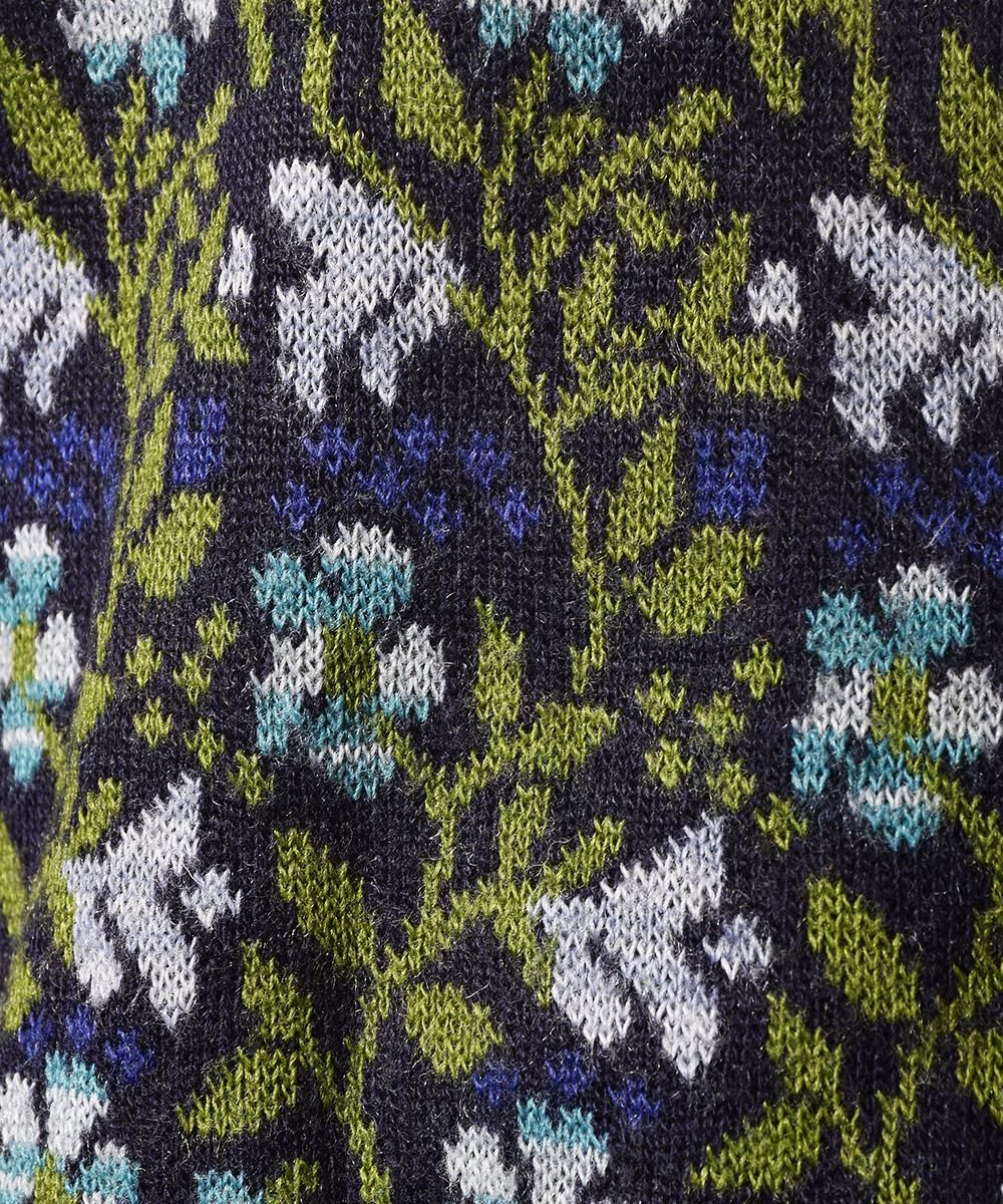 花柄 ニット カーディガン ｜Knit Cardigan Flower Pattern