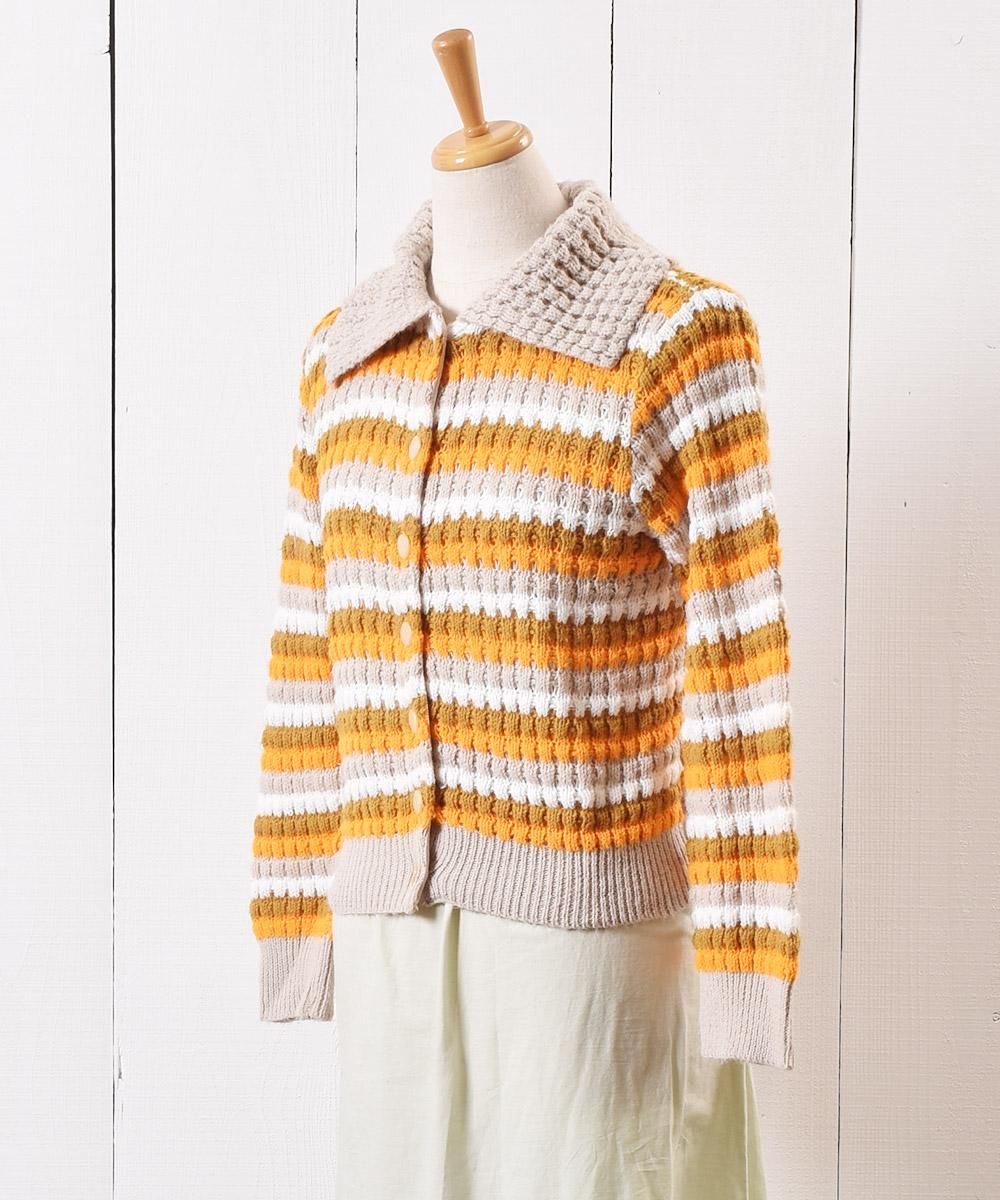 マルチボーダー ニット カーディガン ｜ Knit Cardigan Mulch Border