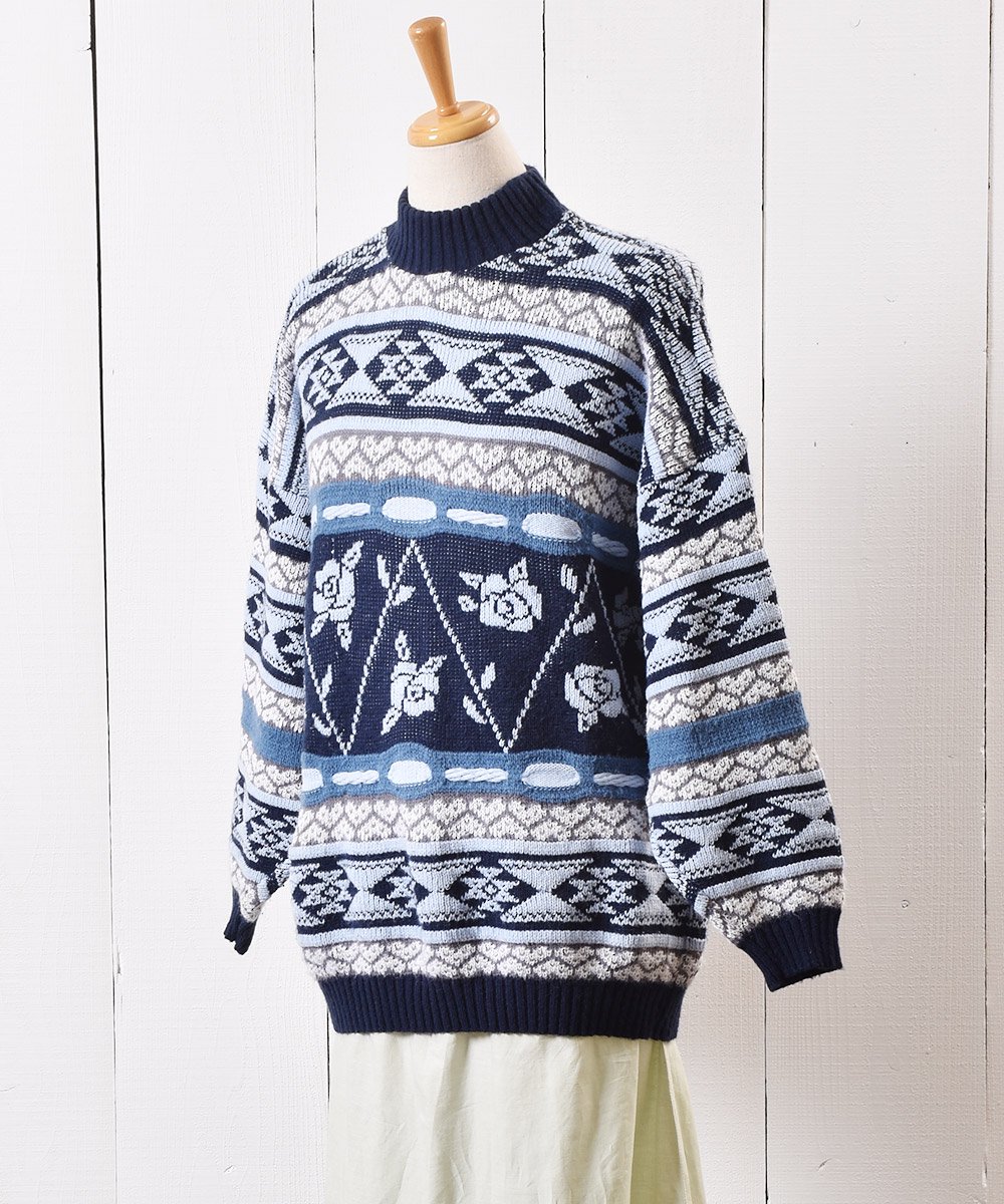 ե ˥å  Fairisle Knit Sweater Roseͥ