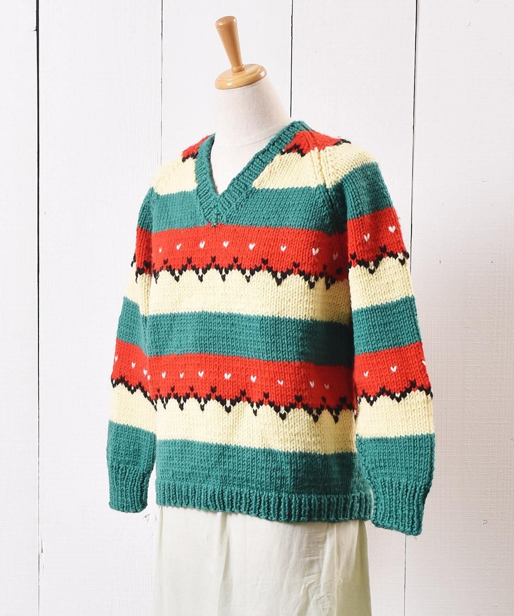 Hedy Ebers】70年代 ニット セーター マルチカラー｜70's Knit Sweater