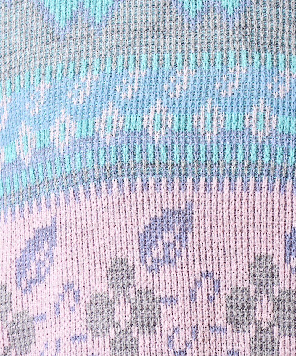 ꥫ ѥƥ ˥å  Made in USA Knit Sweater Pastel Color Flower Patternͥ