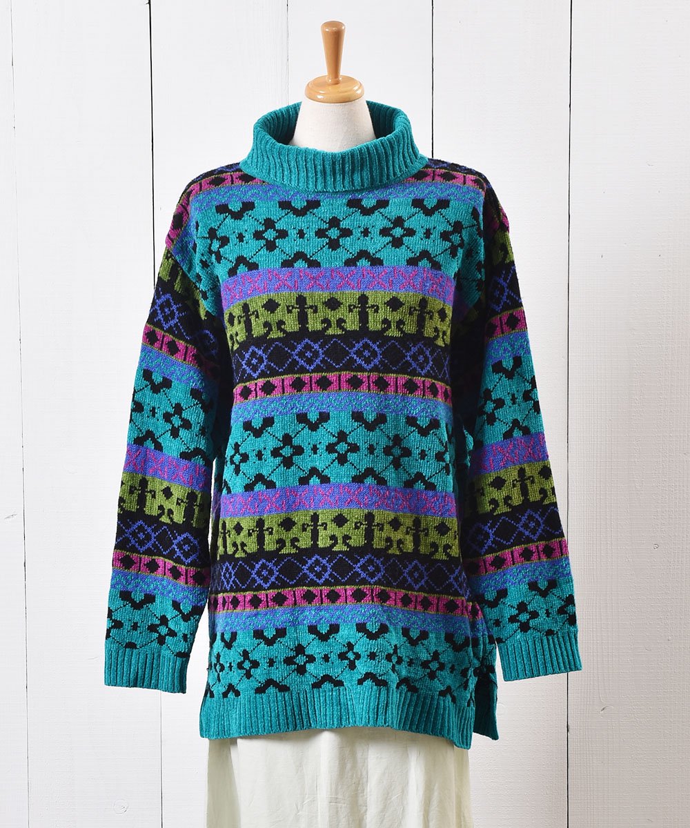 90年代 モールニット セーター マルチカラー｜90's Mole Knit Sweater