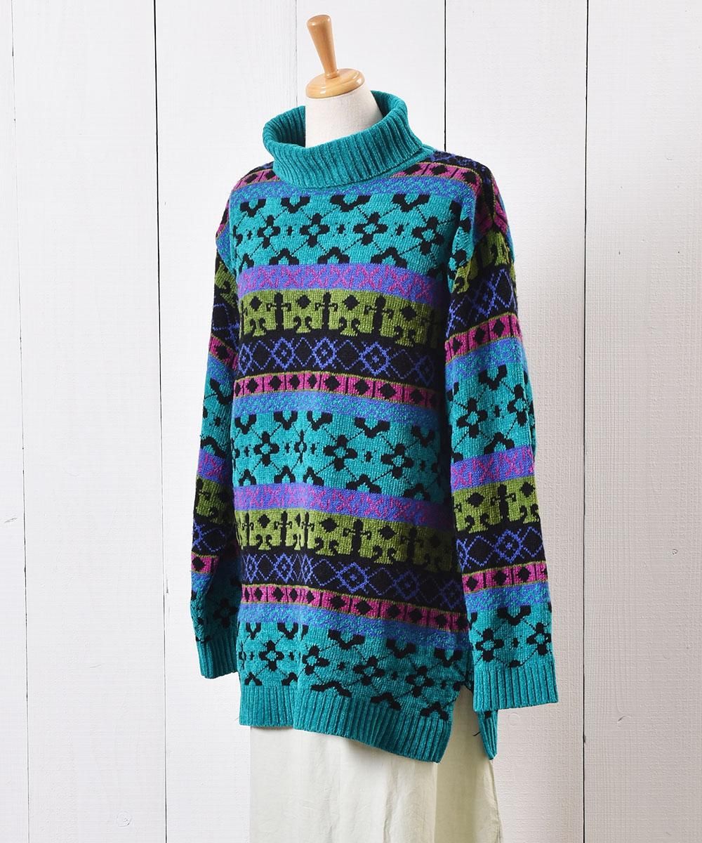 90年代 モールニット セーター マルチカラー｜90's Mole Knit Sweater ...