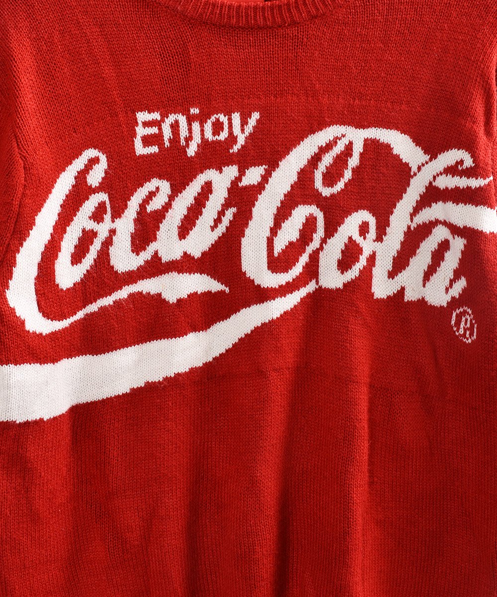 コカ コーラ オフィシャルニット 企業ロゴ セーター Coca Cola Official Logo Knit 古着のネット通販サイト 古着屋グレープフルーツムーン Grapefruitmoon Onlineshop ヴィンテージアイテム レトロファッション