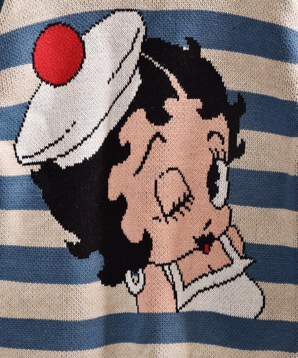 ベティ・ブープ」ボーダーデザイン ヘビーセーター｜”BETTY BOOP