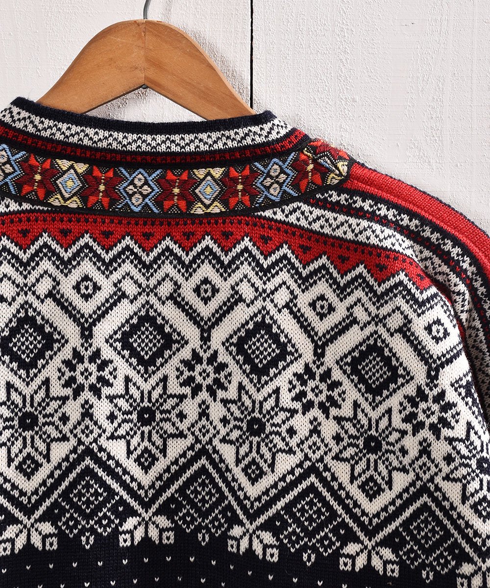 ノルウェー製 ノルディック柄 セーター ｜Made in Norway Nordic Sweater Navy - 古着のネット通販サイト