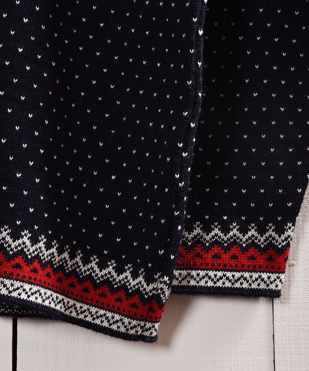 ノルウェー製 ノルディック柄 セーター ｜Made in Norway Nordic Sweater Navy - 古着のネット通販サイト
