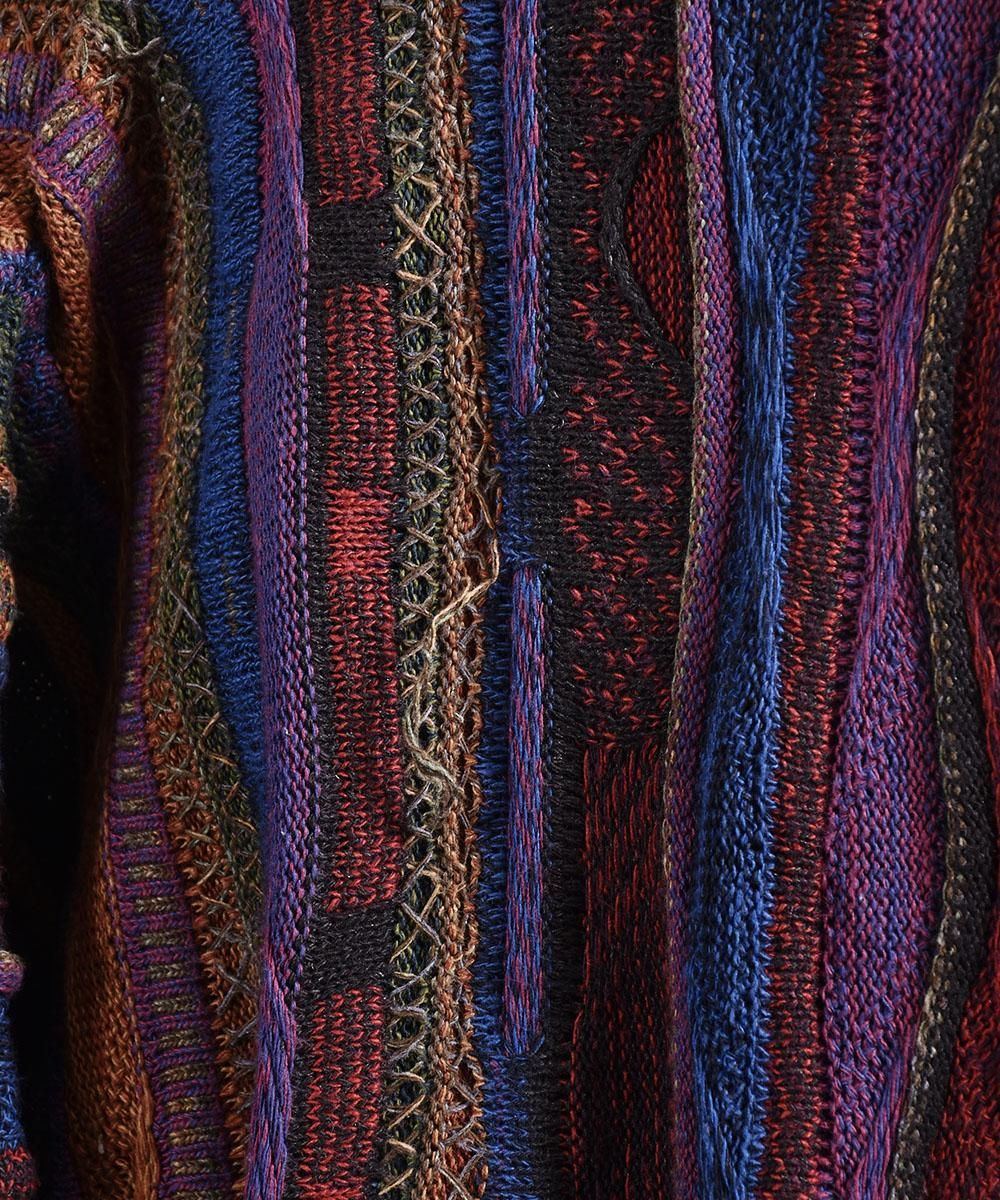 古着 着こ 90S クージー COOGI 3Dニット Vネック 古着 着こ 90S クージー COOGI 3Dニット Vネック