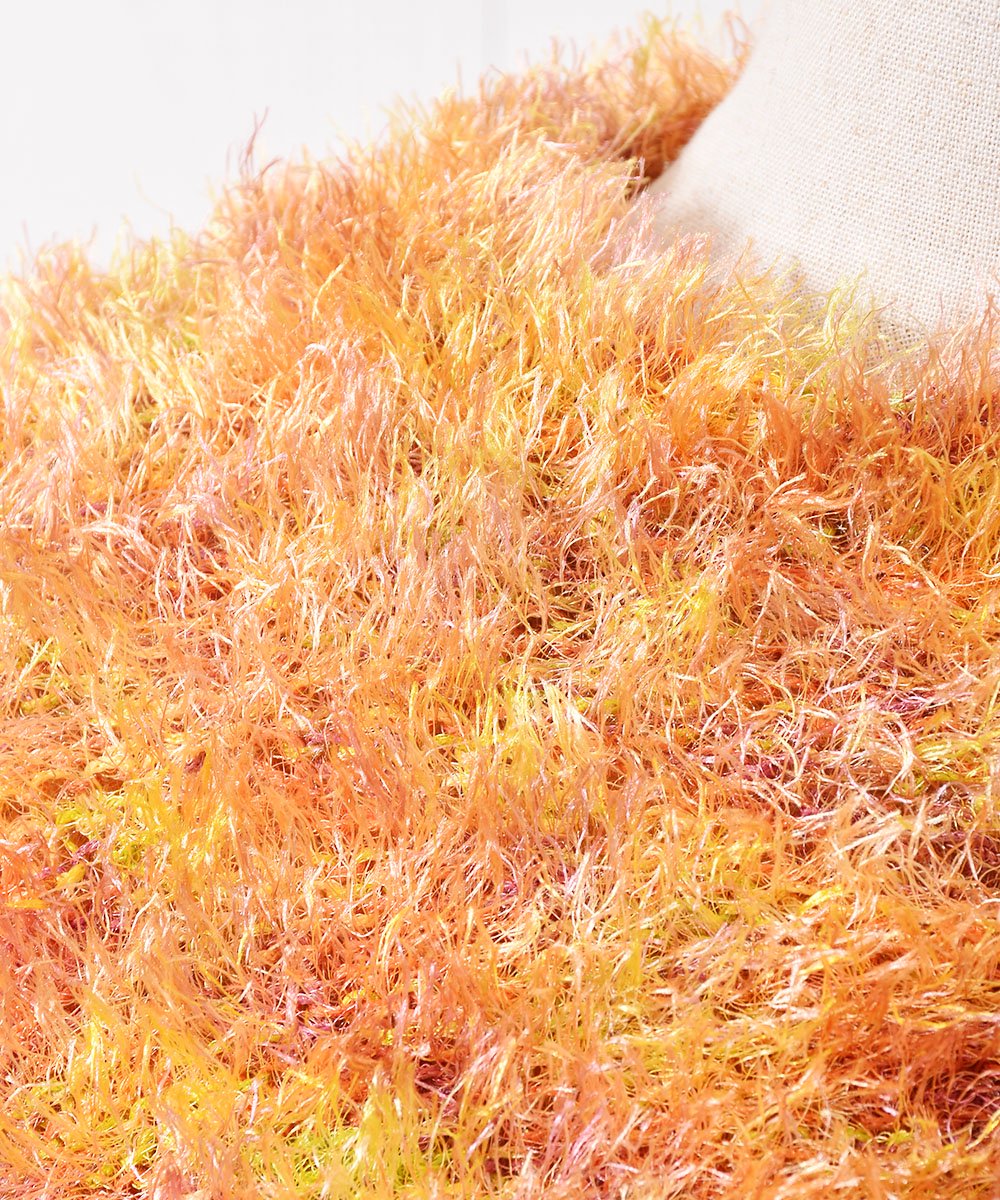 󥸡ߥԥ ߥå㥮  OrangePink Mixed Shaggy Knit Sweater ͥ