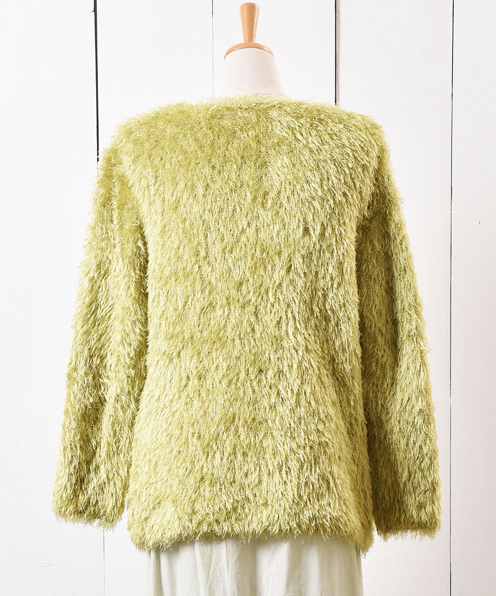 ԥ꡼ 㥮   Pistachio Green Shaggy Knit Sweater ͥ