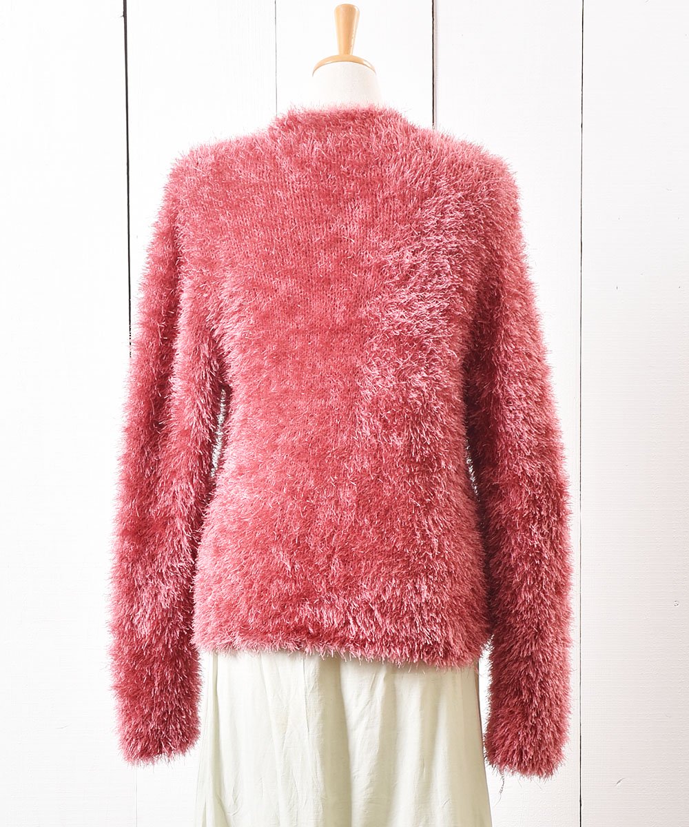 ԥ 㥮 åͥå Coral Pink Shaggy Knit Sweater ͥ