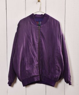 奷륯 㥱å  ֥륾 ѡץ  Silk Jacket  Blouson Type Purple Υͥå 岰졼ץե롼 ࡼ