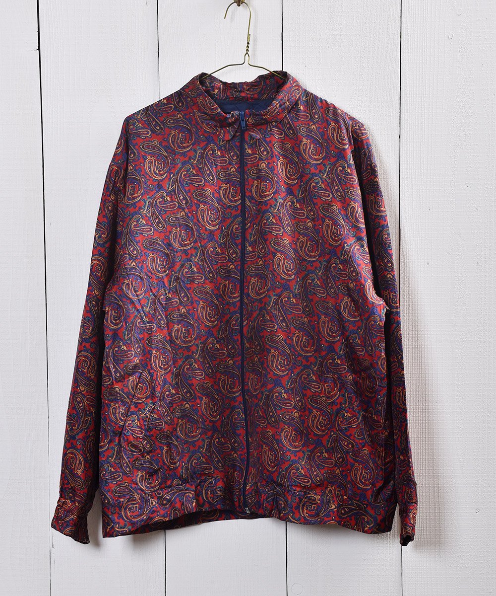  륯 ʥ󥸥㥱å ڥ꡼ Silk Nylon Jacket Paisley Pattern   ͥå  岰졼ץե롼 ࡼ