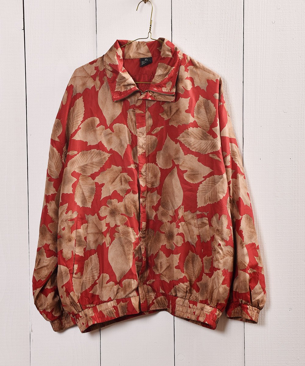   륯 㥱å ֥륾  Fallen Leaves Pattern Silk Jacket  Blouson Type  ͥå  岰졼ץե롼 ࡼ