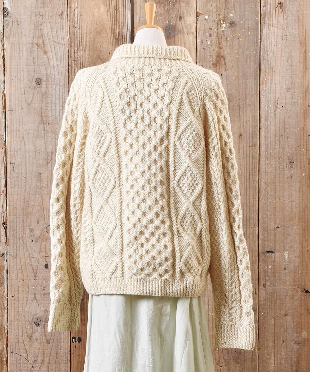 եå㡼ޥ ˥å ǥ ܥFisherman Knit Cardigan Imitation Wood Buttonͥ