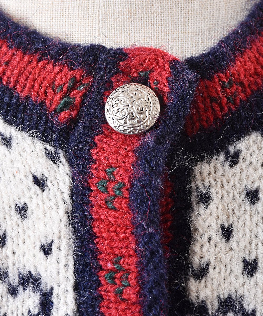 Υǥå ˥å ǥ ᥿ܥNordic Knit Cardigan Metal Button ͥ
