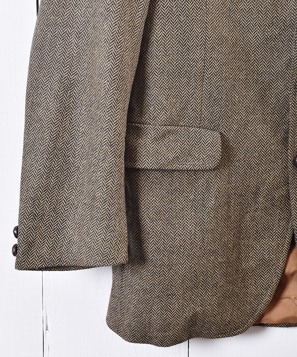 󥰥 إܡ ĥ ơ顼ɥ㥱åȡHerringbone Tweed Tailored Jacket Brownͥ