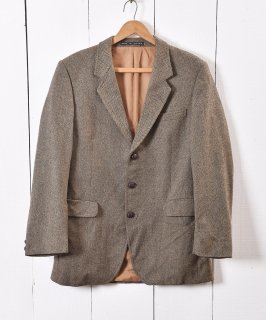  󥰥 إܡ ĥ ơ顼ɥ㥱åȡHerringbone Tweed Tailored Jacket Brown Υͥå 岰졼ץե롼 ࡼ