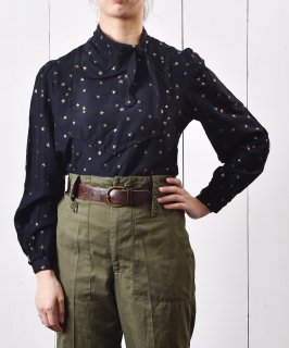女åȥ ǥ󥷥 Cotton Design-Shirts Star Pattern Υͥå 岰졼ץե롼 ࡼ