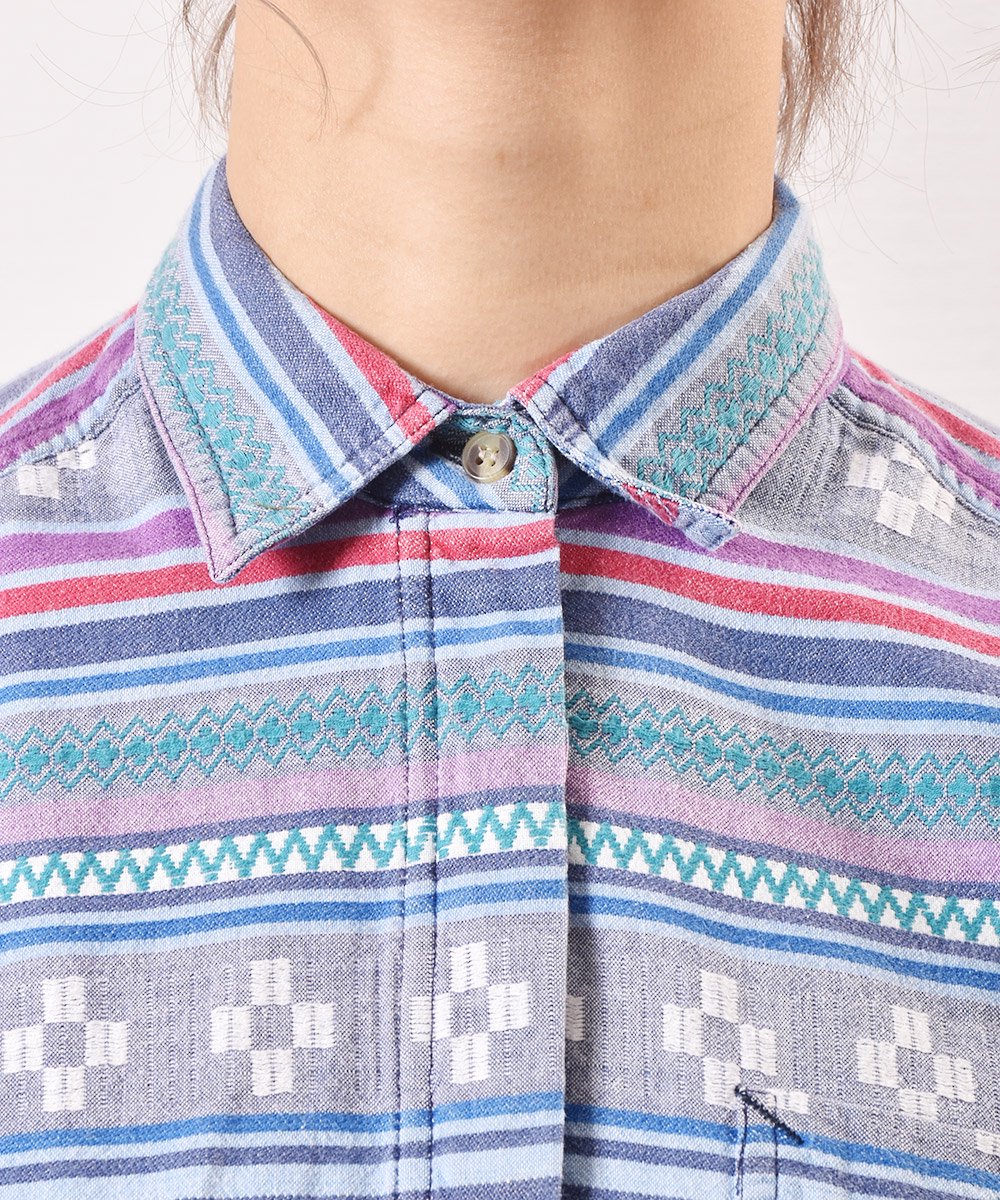 åȥ󥷥 ͥƥ ޥ顼Cotton Shirts Native Pattern  Multi Colorͥ